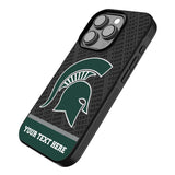 Michigan State University Spartans Personalized EndZone Plus Bump Phone Case for Apple iPhone