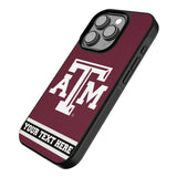 Texas A&M University Aggies Personalized Stripe Bump Phone Case for Apple iPhone