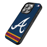 Atlanta Braves Personalized Stripe Bump Phone Case for Apple iPhone