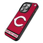 Cincinnati Reds Personalized Stripe Bump Phone Case for Apple iPhone