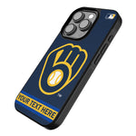 Milwaukee Brewers Personalized Stripe Bump Phone Case for Apple iPhone