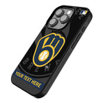 Milwaukee Brewers Personalized Tilt Bump Phone Case for Apple iPhone