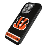 Cincinnati Bengals Personalized Stripe Bump Phone Case for Apple iPhone