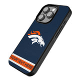 Denver Broncos Personalized Stripe Bump Phone Case for Apple iPhone