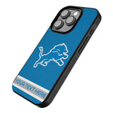 Detroit Lions Personalized Stripe Bump Phone Case for Apple iPhone