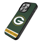 Green Bay Packers Personalized Stripe Bump Phone Case for Apple iPhone