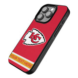 Kansas City Chiefs Personalized Stripe Bump Phone Case for Apple iPhone