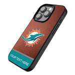 Miami Dolphins Personalized Football Bump Phone Case for Apple iPhone