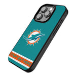 Miami Dolphins Personalized Stripe Bump Phone Case for Apple iPhone