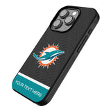 Miami Dolphins Personalized EndZone Plus Bump Phone Case for Apple iPhone