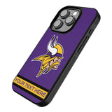 Minnesota Vikings Personalized Stripe Bump Phone Case for Apple iPhone