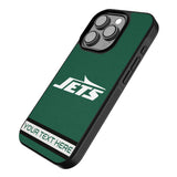 New York Jets Personalized Stripe Bump Phone Case for Apple iPhone
