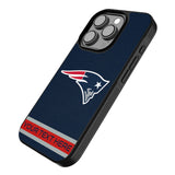 New England Patriots Personalized Stripe Bump Phone Case for Apple iPhone