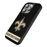 New Orleans Saints Personalized Stripe Bump Phone Case for Apple iPhone