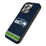 Seattle Seahawks Personalized Stripe Bump Phone Case for Apple iPhone