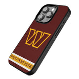 Washington Commanders Personalized Stripe Bump Phone Case for Apple iPhone