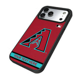 Arizona Diamondbacks Personalized Stripe Bump Phone Case for Apple iPhone 17 Series
