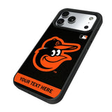 Baltimore Orioles Personalized Stripe Bump Phone Case for Apple iPhone 17 Series