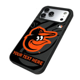 Baltimore Orioles Personalized Tilt Bump Phone Case for Apple iPhone 17 Series