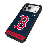 Boston Red Sox Personalized Stripe Bump Phone Case for Apple iPhone 17 Series