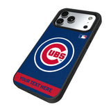 Chicago Cubs Personalized Stripe Bump Phone Case for Apple iPhone 17 Series