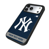 New York Yankees Personalized Stripe Bump Phone Case for Apple iPhone 17 Series