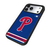 Philadelphia Phillies Personalized Stripe Bump Phone Case for Apple iPhone 17 Series
