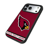 Arizona Cardinals Personalized Stripe Bump Phone Case for Apple iPhone 17 Series