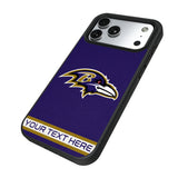 Baltimore Ravens Personalized Stripe Bump Phone Case for Apple iPhone 17 Series