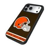 Cleveland Browns Personalized Stripe Bump Phone Case for Apple iPhone 17 Series