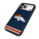 Denver Broncos Personalized Stripe Bump Phone Case for Apple iPhone 17 Series