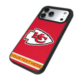 Kansas City Chiefs Personalized Stripe Bump Phone Case for Apple iPhone 17 Series