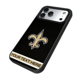 New Orleans Saints Personalized Stripe Bump Phone Case for Apple iPhone 17 Series