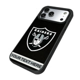 Las Vegas Raiders Personalized Stripe Bump Phone Case for Apple iPhone 17 Series