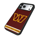 Washington Commanders Personalized Stripe Bump Phone Case for Apple iPhone 17 Series