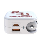 Florida State University Seminoles Athletic Wordmark Personalized Insignia 2 in 1 USB Charger