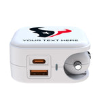 Houston Texans Personalized Insignia 2 in 1 USB Charger