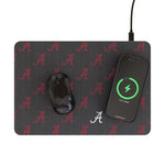 University of Alabama Crimson Tide Script A Fashion Pattern 15-Watt Wireless Charger and Mouse Pad