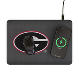 University of Georgia Bulldogs Linen 15-Watt Wireless Charger and Mouse Pad