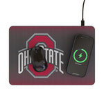 Ohio State University Buckeyes Linen 15-Watt Wireless Charger and Mouse Pad