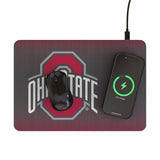 Ohio State University Buckeyes Linen 15-Watt Wireless Charger and Mouse Pad