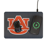 University of Auburn Tigers Linen 15-Watt Wireless Charger and Mouse Pad