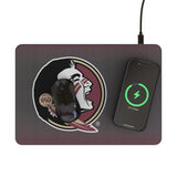 Florida State University Seminoles Linen 15-Watt Wireless Charger and Mouse Pad