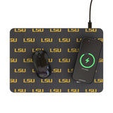 Louisiana State University Tigers Fashion Pattern 15-Watt Wireless Charger and Mouse Pad