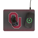 University of Oklahoma Sooners Linen 15-Watt Wireless Charger and Mouse Pad