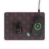 University of Oklahoma Sooners Fashion Pattern 15-Watt Wireless Charger and Mouse Pad