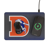 Denver Broncos 1993-1996 Historic Collection Linen 15-Watt Wireless Charger and Mouse Pad