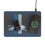 Detroit Lions Retro Linen 15-Watt Wireless Charger and Mouse Pad