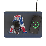 New England Patriots Historic Collection Linen 15-Watt Wireless Charger and Mouse Pad