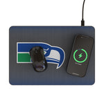 Seattle Seahawks Historic Collection Linen 15-Watt Wireless Charger and Mouse Pad